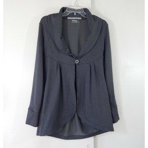 ATHLETA cardigan sweater sweatshirt shawl collar tunic long sleeve gray SMALL